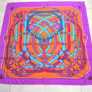 49X 51 CAVALCADOUR +Hermes Box 100% SILK TWILL Made In France Piano Shawl Scarf